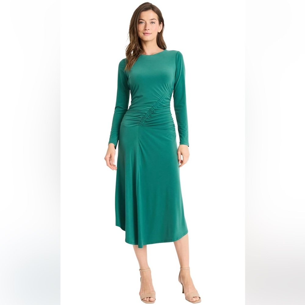 NWT‎ Maggy London Elegant Green Long Sleeve Dress 8